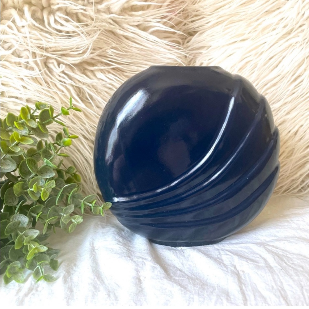 Blue art deco vase